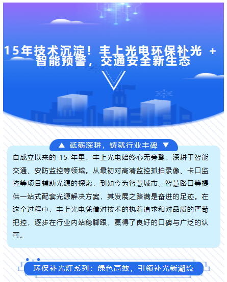 15年技術沉淀！豐上光電環保補光 + 智能預警，交通安全新生態